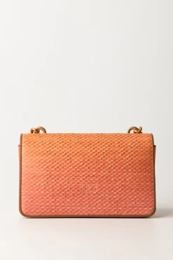 Pinko Love Mini Light In RafiaFUCSIA/ARANCIONE-ANTIQUE GOLD