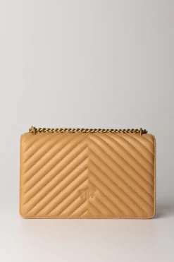 Pinko Love One Classic BagTEMPESTA SABBIA-ANTIQUE GOLD