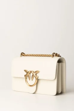Pinko Love One Mini BagBIANCO SETA-ANTIQUE GOLD