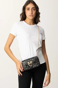 Pinko Love One Pocket Monogram StrassNERO/ARGENTO-ORO