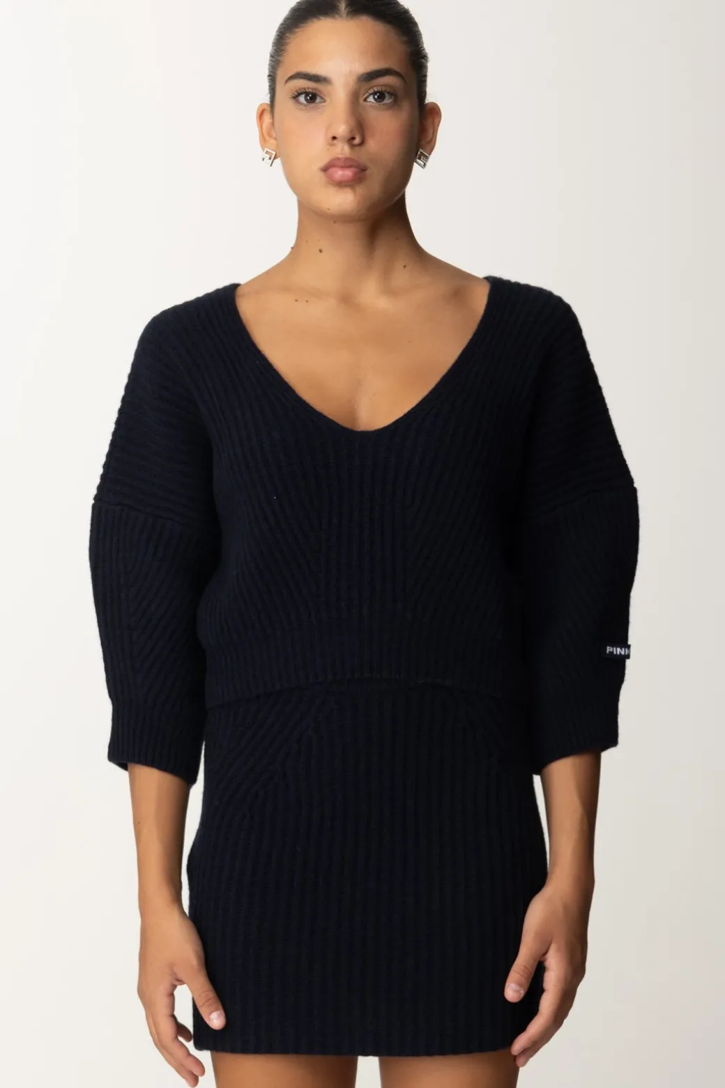 Pinko Maglia Corta a CostineBLU MARINO CUPO