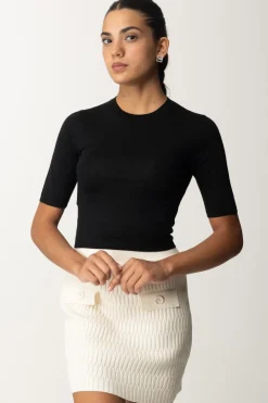 Pinko Maglia Corta AderenteNERO LIMOUSINE