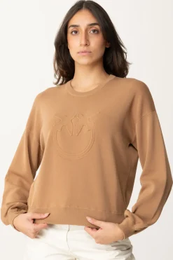Pinko Maglia Tricot con Logo Love BirdsSCOIATTOLO CHIARO