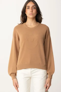 Pinko Maglia Tricot con Logo Love BirdsSCOIATTOLO CHIARO