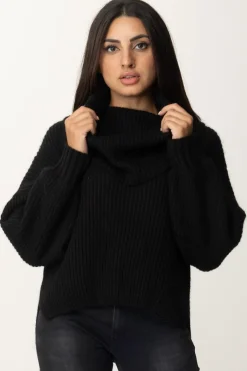 Pinko Maglione Collo Ampio con Etichetta LogoNERO LIMOUSINE