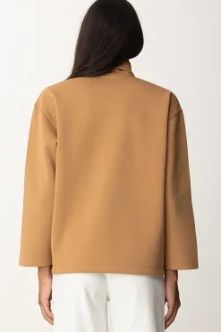 Pinko Maxi Maglia con Logo EmbossedBRONZO - CALDO