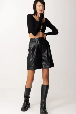 Pinko Micro Cardigan Stampa MonogramNERO LIMOUSINE