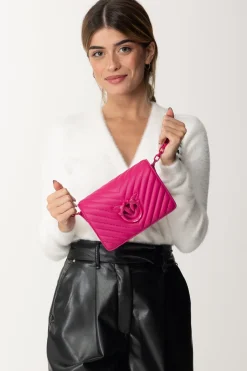 Pinko Mini Love Bag Click Trapuntata ChevronPINK PINKO-BLOCK COLOR