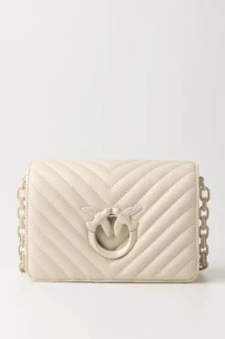 Pinko Mini Love Bag Click Trapuntata ChevronBIANCO/BLOCK
