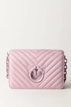 Pinko Mini Love Bag Click Trapuntata ChevronLILLA-BLOCK COLOR
