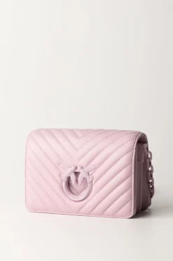 Pinko Mini Love Bag Click Trapuntata ChevronLILLA-BLOCK COLOR