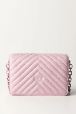 Pinko Mini Love Bag Click Trapuntata ChevronLILLA-BLOCK COLOR