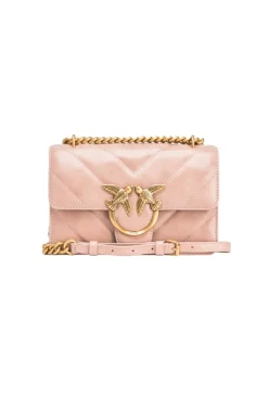 Pinko Mini Love Bag In Pelle Effetto UsedCIPRIA-ANTIQUE GOLD