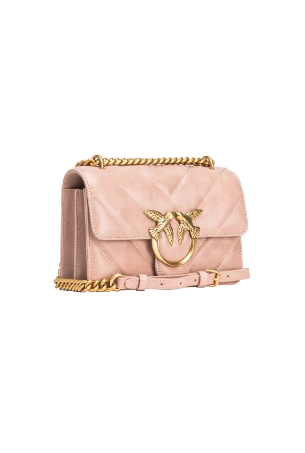Pinko Mini Love Bag In Pelle Effetto UsedCIPRIA-ANTIQUE GOLD