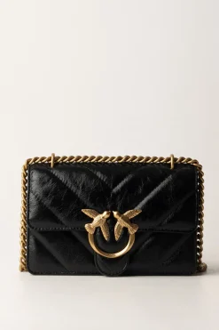 Pinko Mini Love Bag TrapuntataNERO-ANTIQUE GOLD
