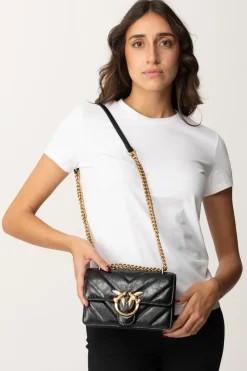 Pinko Mini Love Bag TrapuntataNERO-ANTIQUE GOLD