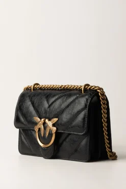 Pinko Mini Love Bag TrapuntataNERO-ANTIQUE GOLD