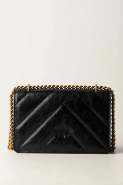 Pinko Mini Love Bag TrapuntataNERO-ANTIQUE GOLD