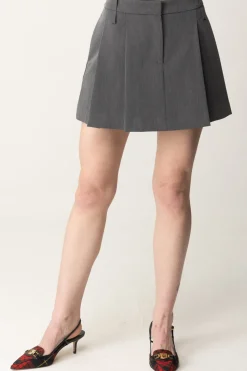 Pinko Minigonna Strutturata a PiegheGRIGIO EXCALIBUR