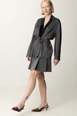 Pinko Minigonna Strutturata a PiegheGRIGIO EXCALIBUR