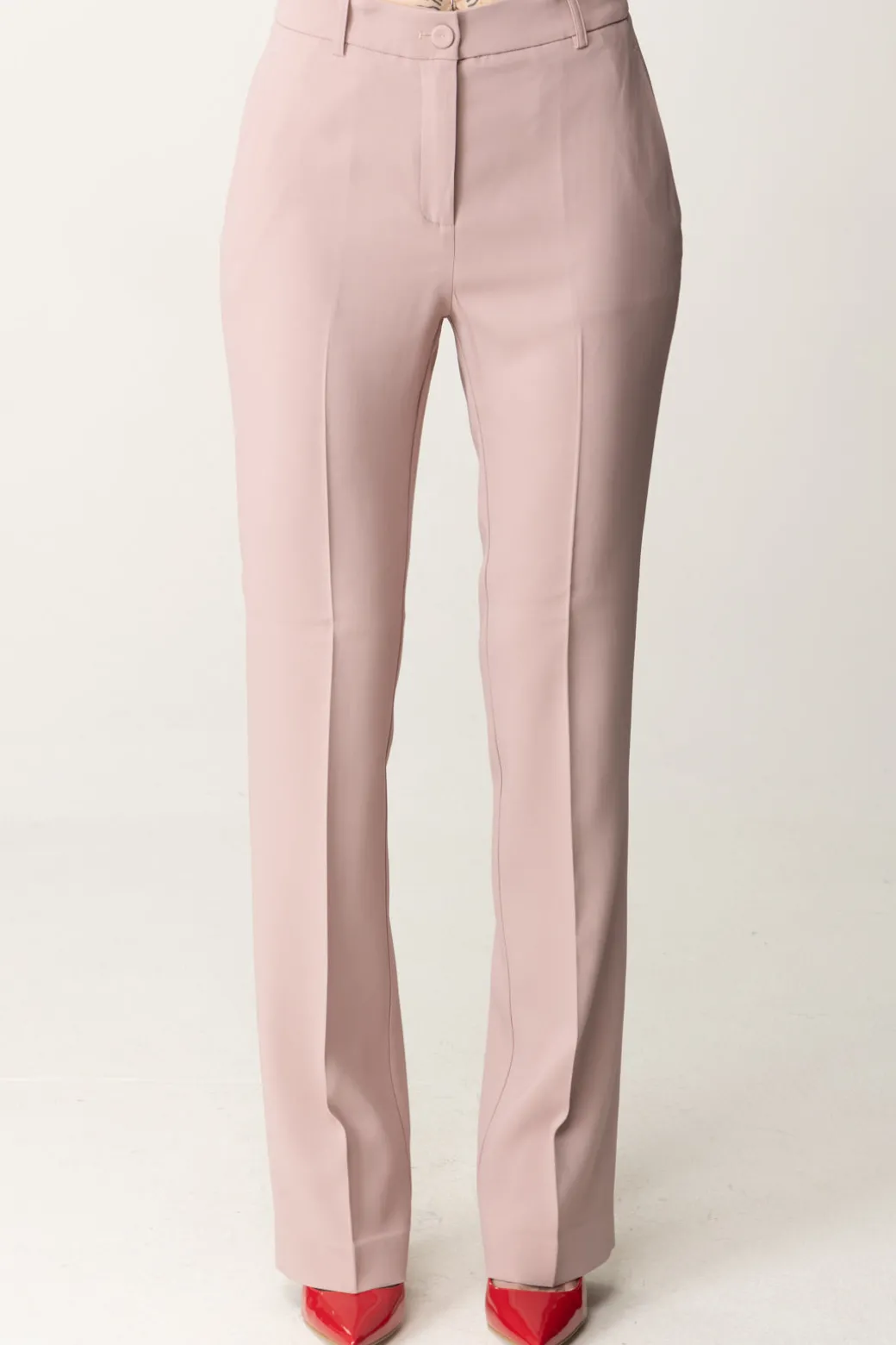 Pinko Pantaloni a Zampa In Cady TecnicoROSA ZEFIRO