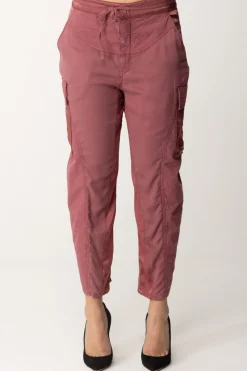 Pinko Pantaloni Cargo Fluidi con CoulisseROSA DECO