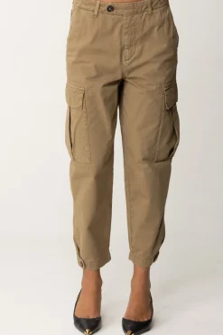 Pinko Pantaloni Cargo In Cotone SonataMARRONE LEGNO D'OLMO