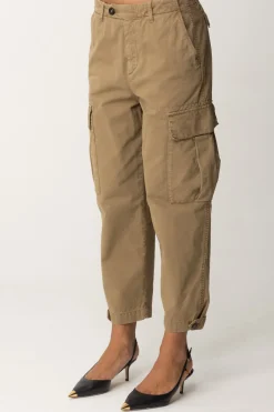 Pinko Pantaloni Cargo In Cotone SonataMARRONE LEGNO D'OLMO