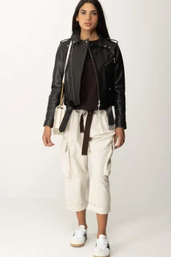 Pinko Pantaloni Cargo OverBIANCO LATTE