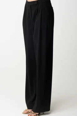 Pinko Pantaloni con Pieghe In Crepe StretchNERO LIMOUSINE