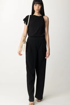 Pinko Pantaloni con Pieghe In Crepe StretchNERO LIMOUSINE