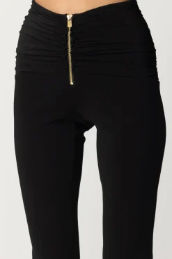 Pinko Pantaloni con Zip e ArricciaturaNERO LIMOUSINE