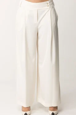 Pinko Pantaloni In Satin Effetto OpacoROSA FUMO BIANCO