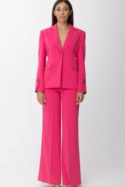 Pinko Pantaloni Palazzo con BottoniMAGENTA