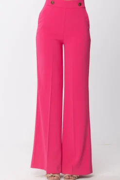 Pinko Pantaloni Palazzo con BottoniMAGENTA