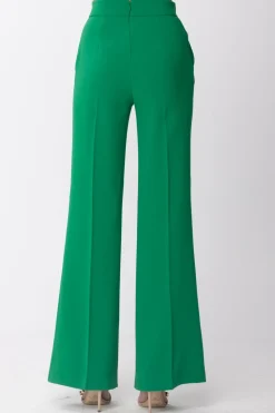Pinko Pantaloni Palazzo con BottoniVERDE PRATO INGLESE