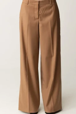 Pinko Pantaloni Palazzo In FlanellaMARRONE NOCE
