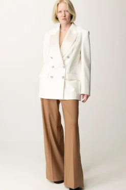 Pinko Pantaloni Palazzo In FlanellaMARRONE NOCE