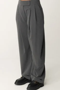 Pinko Pantaloni Wide Leg con PincesGRIGIO EXCALIBUR