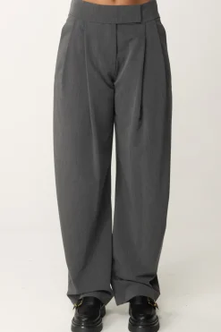 Pinko Pantaloni Wide Leg con PincesGRIGIO EXCALIBUR