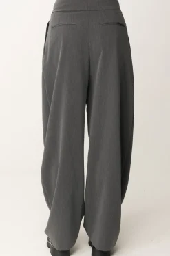 Pinko Pantaloni Wide Leg con PincesGRIGIO EXCALIBUR