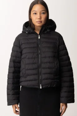 Pinko Piumino Corto con CappuccioNERO LIMOUSINE