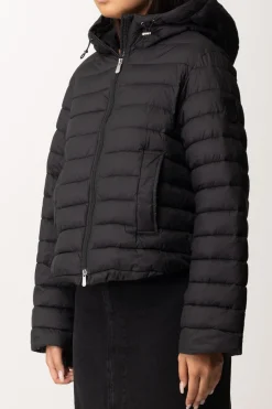 Pinko Piumino Corto con CappuccioNERO LIMOUSINE