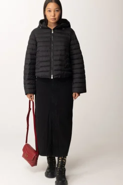 Pinko Piumino Corto con CappuccioNERO LIMOUSINE