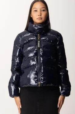 Pinko Piumino In Nylon LucidoBLU-ECLISSI TOTALE