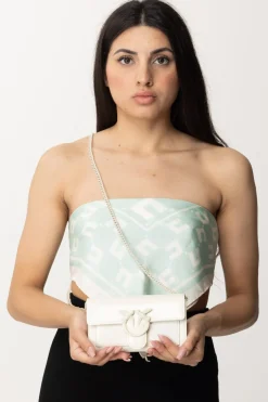 Pinko Pochette Love One WalletBIANCO-BLOCK COLOR
