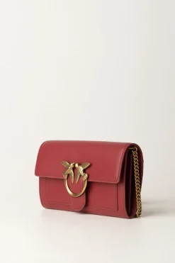 Pinko Pochette Love One WalletDARK RED-ANTIQUE GOLD