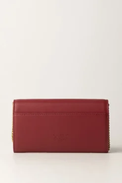 Pinko Pochette Love One WalletDARK RED-ANTIQUE GOLD
