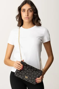 Pinko Pochette Strass MonogramNERO/ARGENTO-ORO