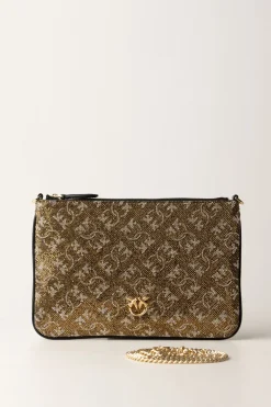 Pinko Pochette Strass MonogramBRONZO/ORO-ORO